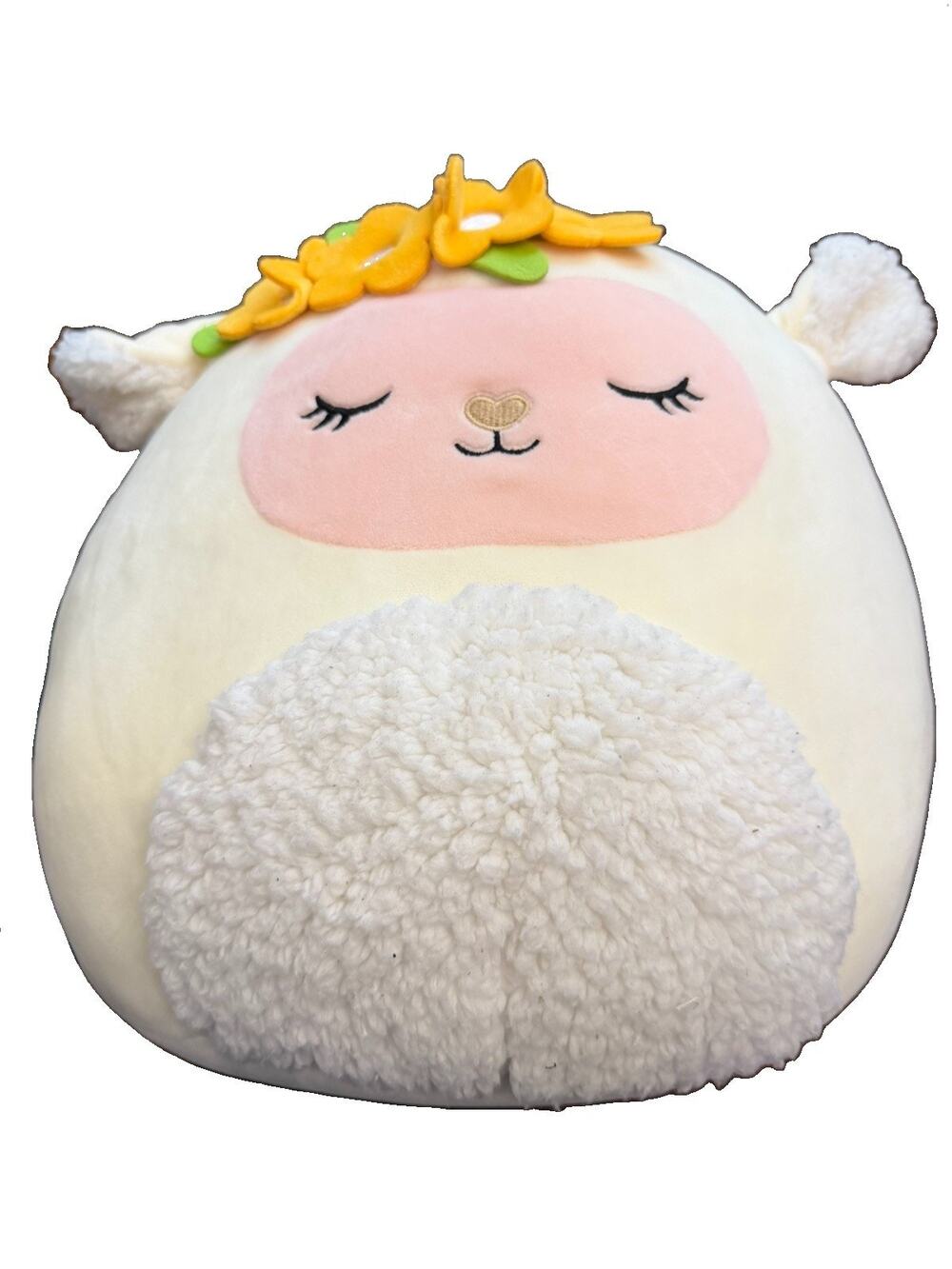 Squishmallow Sophie the Lamb Daisy Crown NWT 12in - Plush Squishy Lamb